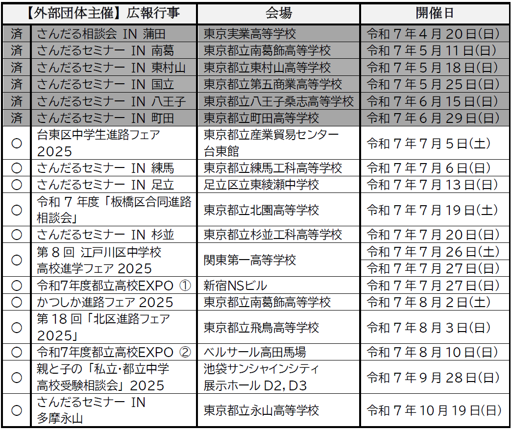 【外部団体主催】広報行事